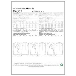Butterick Sewing Pattern 6357 Misses' Sleeveless Wrap Tops With Shawl Collar 5 Butterick Sewing Pattern 6357 Misses' Sleeveless Wrap Tops With Shawl Collar -OHSEWCRAFTY butterick sewing pattern 6357 misses sleeveless wrap tops with shawl collar 1
