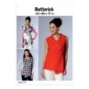 Butterick Sewing Pattern 6357 Misses' Sleeveless Wrap Tops With Shawl Collar -OHSEWCRAFTY butterick sewing pattern 6357 misses sleeveless wrap tops with shawl collar