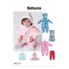 Butterick Sewing Pattern 6372 Babies Cape Vest Romper & Pull On Trousers 1 Butterick Sewing Pattern 6372 Babies Cape Vest Romper & Pull On Trousers -OHSEWCRAFTY butterick sewing pattern 6372 babies cape vest romper pull on trousers
