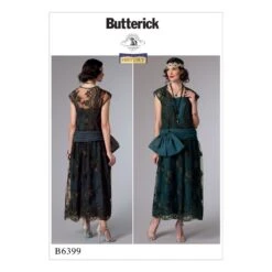 Butterick Sewing Pattern 6399 Misses' Drop Waist Dress With Oversized Bow