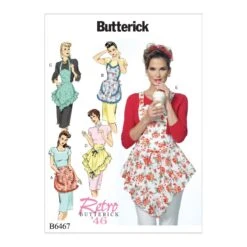 Butterick Sewing Pattern 6467 Misses' Ruffled Full Or Half Aprons