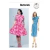 Butterick Sewing Pattern 6483 Misses' Dress With Mandarin Collar & Skirt Options -OHSEWCRAFTY butterick sewing pattern 6483 misses dress with mandarin collar skirt options