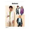 Butterick Sewing Pattern 6527 Misses' Cascade-Collar Knit Jacket -OHSEWCRAFTY butterick sewing pattern 6527 misses cascade collar knit jacket