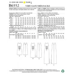 Butterick Sewing Pattern 6552 Misses' Dress With Lace Front Detail. -OHSEWCRAFTY butterick sewing pattern 6552 misses dress 1