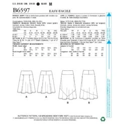 Butterick Sewing Pattern 6597 Misses' Skirts With Feature Seam Details -OHSEWCRAFTY butterick sewing pattern 6597 misses skirts with feature seam details 1