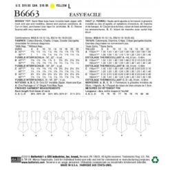 Butterick Sewing Pattern 6663 Misses' Semi Fitted Short Sleeve Top -OHSEWCRAFTY butterick sewing pattern 6663 misses semi fitted short sleeve top 1