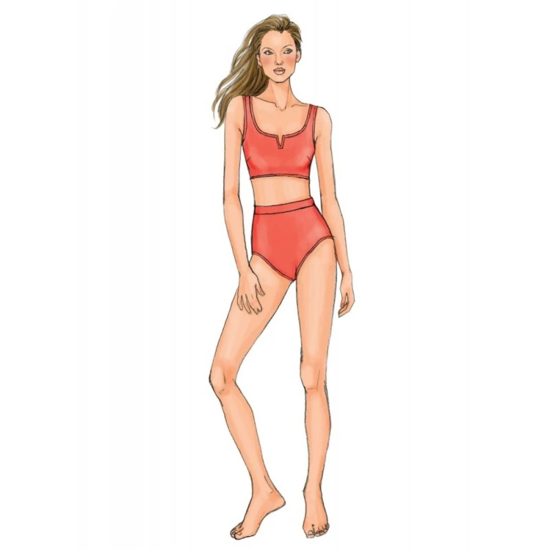 Butterick Sewing Pattern B4526 Misses’ Lined One/Two Piece Swimsuit And Wrap 6 Butterick Sewing Pattern B4526 Misses’ Lined One/Two Piece Swimsuit And Wrap - Image 4