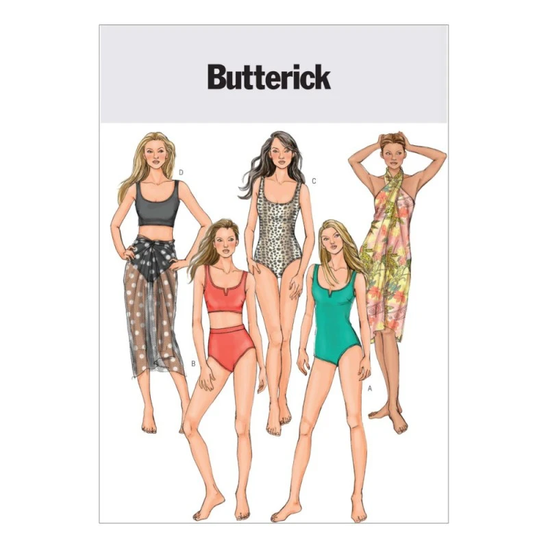 Butterick Sewing Pattern B4526 Misses’ Lined One/Two Piece Swimsuit And Wrap 3 Butterick Sewing Pattern B4526 Misses’ Lined One/Two Piece Swimsuit And Wrap