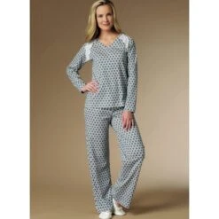 Butterick Sewing Pattern B6428 Misses’ Robe, Raglan Tops And Gown, And Trousers -OHSEWCRAFTY butterick sewing pattern b6428 misses robe raglan tops and gown and trousers 1