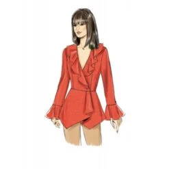 Butterick Sewing Pattern B6629 Misses’ Fitted Top With Front Button Closure (DJL) -OHSEWCRAFTY butterick sewing pattern b6629 misses fitted top with front button closure 3