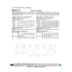 Butterick Sewing Pattern B6673 Misses' Casual Dress And Sash -OHSEWCRAFTY butterick sewing pattern b6673 misses casual dress and sash 1