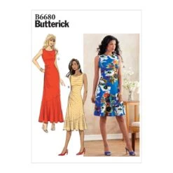Butterick Sewing Pattern B6680 Misses' Summer Dress Varied Lengths -OHSEWCRAFTY butterick sewing pattern b6680 misses summer dress varied lengths 1