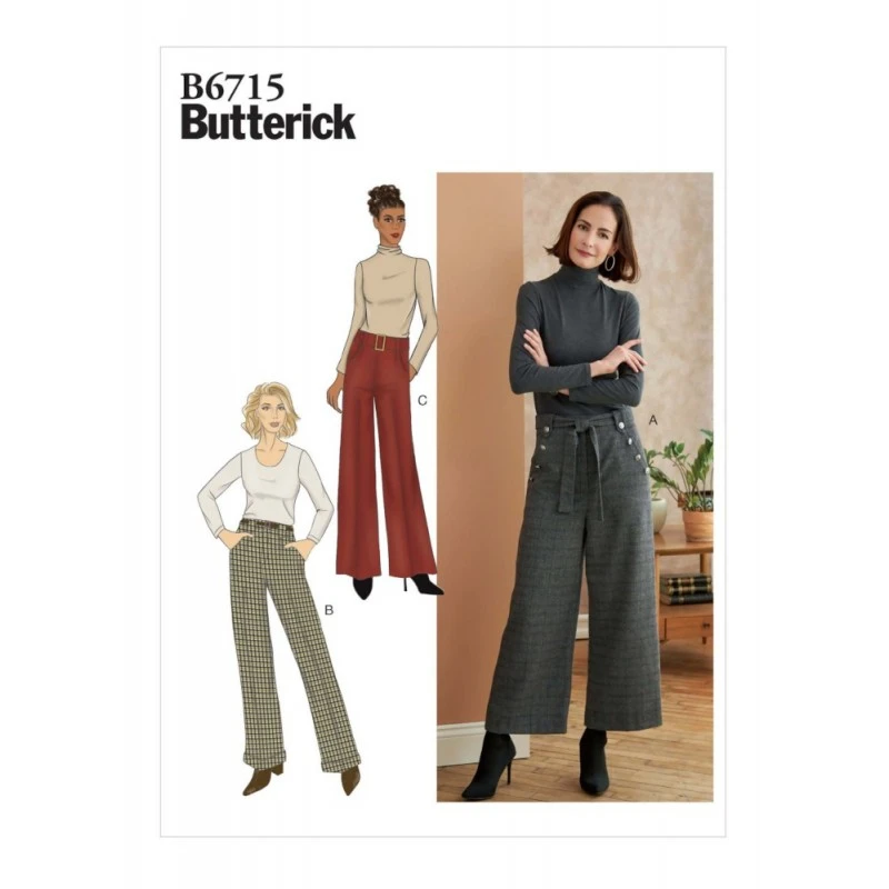 Butterick Sewing Pattern B6715 Misses’/Misses’ Petite Trousers, Sash & Belt Easy 3 Butterick Sewing Pattern B6715 Misses’/Misses’ Petite Trousers, Sash & Belt Easy