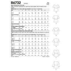 Butterick Sewing Pattern B6732 Misses’ Empire Waist Top With Back Zip -OHSEWCRAFTY butterick sewing pattern b6732 misses empire waist top with back zip 1