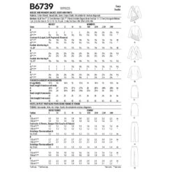 Butterick Sewing Pattern B6739 Misses’ Wrap Jacket Peplum Top Skirt And Trousers -OHSEWCRAFTY butterick sewing pattern b6738 misses wrap jacket peplum top skirt and trousers 1