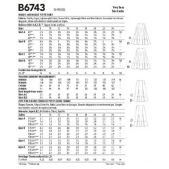 Butterick Sewing Pattern B6743 Misses/Petite Gored Midi Long Skirt With Side Zip -OHSEWCRAFTY butterick sewing pattern b6743 missespetite gored midi long skirt with side zip 1