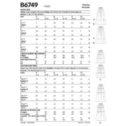 Butterick Sewing Pattern B6749 Misses’ Lined Skirt With Gathered Elastic Waist -OHSEWCRAFTY butterick sewing pattern b6749 misses lined skirt with gathered elastic waist 1