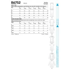 Butterick Sewing Pattern B6752 Misses’ Fit, Flare Tunics With Front Variations -OHSEWCRAFTY butterick sewing pattern b6752 misses fit flare tunics with front variations 1