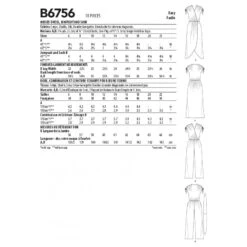 Butterick Sewing Pattern B6756 Misses' Dress Jumpsuit Elasticated Waist -OHSEWCRAFTY butterick sewing pattern b6756 misses dress jumpsuit elasticated waist 1