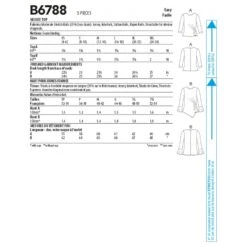 Butterick Sewing Pattern B6788 Misses' Stretch Knit Top Side Gather Hem Options -OHSEWCRAFTY butterick sewing pattern b6788 misses stretch knit top side gather hem options 1
