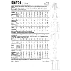 Butterick Sewing Pattern B6796 Misses' Separates Jacket Skirt Dresses Trousers -OHSEWCRAFTY butterick sewing pattern b6796 misses separates jacket skirt dresses trousers 2