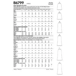 Butterick Sewing Pattern B6799 Misses' Slim Skirts Flared Hem Length Variations -OHSEWCRAFTY butterick sewing pattern b6799 misses slim skirts flared hem length variations 1