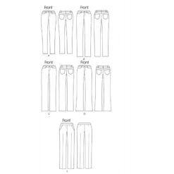 Butterick Sewing Pattern B6800 Misses' Fitted Jeans Slim Skinny Bootcut Trousers -OHSEWCRAFTY butterick sewing pattern b6800 misses fitted jeans slim skinny bootcut trousers 1