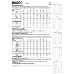 Butterick Sewing Pattern B6800 Misses' Fitted Jeans Slim Skinny Bootcut Trousers -OHSEWCRAFTY butterick sewing pattern b6800 misses fitted jeans slim skinny bootcut trousers 2