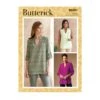 Butterick Sewing Pattern B6801 Misses' Pullover Top Shirt Blouse Pleat Detail -OHSEWCRAFTY butterick sewing pattern b6801 misses pullover top shirt blouse pleat detail