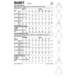 Butterick Sewing Pattern B6801 Misses' Pullover Top Shirt Blouse Pleat Detail 7 Butterick Sewing Pattern B6801 Misses' Pullover Top Shirt Blouse Pleat Detail -OHSEWCRAFTY butterick sewing pattern b6801 misses pullover top shirt blouse pleat detail 2