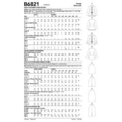 Butterick Sewing Pattern B6821 Misses' Peplum Jacket And Skirt With Variations -OHSEWCRAFTY butterick sewing pattern b6821 misses peplum jacket and skirt with variations 1