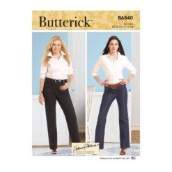 Butterick Sewing Pattern B6840 Misses' Straight Leg Or Boot Cut Low Rise Jeans