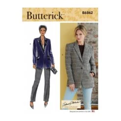 Butterick Sewing Pattern B6862 Misses Blazer With Notched Collar And Pockets