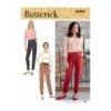 Butterick Sewing Pattern B6865 Misses Trousers Elasticated Waist Pockets Options -OHSEWCRAFTY butterick sewing pattern b6865 misses trousers elasticated waist pockets options