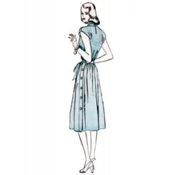 Butterick Sewing Pattern B6889 Misses’ Retro 1950s Casual Side-Buttoning Dress -OHSEWCRAFTY butterick sewing pattern b6889 misses retro 1950s casual side buttoning dress 3