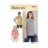 Butterick Sewing Pattern B6895 Misses’ Button Front Top With Sleeve Variations -OHSEWCRAFTY butterick sewing pattern b6895 misses button front top with sleeve variations