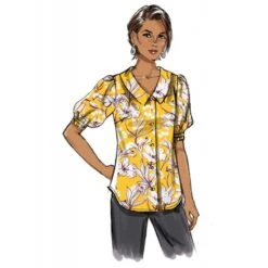 Butterick Sewing Pattern B6895 Misses’ Button Front Top With Sleeve Variations -OHSEWCRAFTY butterick sewing pattern b6895 misses button front top with sleeve variations 2