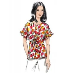 Butterick Sewing Pattern B6899 Misses’ Short Sleeved Top With Twist Front Easy -OHSEWCRAFTY butterick sewing pattern b6899 misses short sleeved top with twist front easy 2