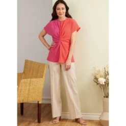 Butterick Sewing Pattern B6899 Misses’ Short Sleeved Top With Twist Front Easy -OHSEWCRAFTY butterick sewing pattern b6899 misses short sleeved top with twist front easy 4