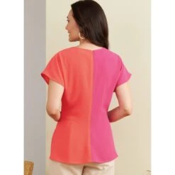 Butterick Sewing Pattern B6899 Misses’ Short Sleeved Top With Twist Front Easy -OHSEWCRAFTY butterick sewing pattern b6899 misses short sleeved top with twist front easy 5