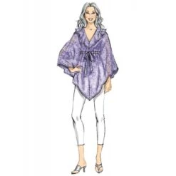 Butterick Sewing Pattern B6900 Misses’ V-Neck Caftans With Length Variations -OHSEWCRAFTY butterick sewing pattern b6900 misses v neck caftans with length variations 2