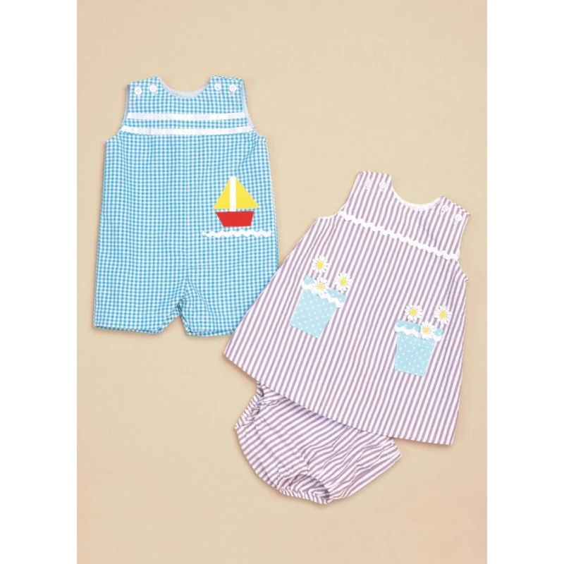 Butterick Sewing Pattern B6905 Baby Overalls, Dress With Shoulder Button Closure 4 Butterick Sewing Pattern B6905 Baby Overalls, Dress With Shoulder Button Closure - Image 2