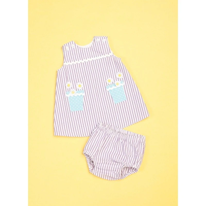 Butterick Sewing Pattern B6905 Baby Overalls, Dress With Shoulder Button Closure 5 Butterick Sewing Pattern B6905 Baby Overalls, Dress With Shoulder Button Closure - Image 3