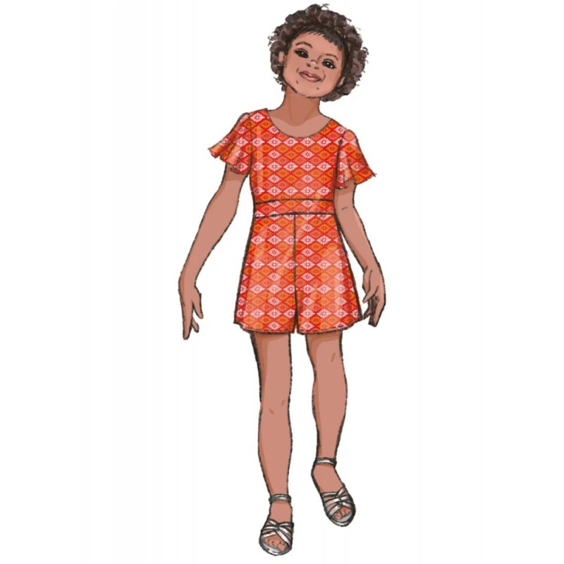 Butterick Sewing Pattern B6908 Girls’ Dress, Jumpsuit And Romper With Zipper 7 Butterick Sewing Pattern B6908 Girls’ Dress, Jumpsuit And Romper With Zipper - Image 5