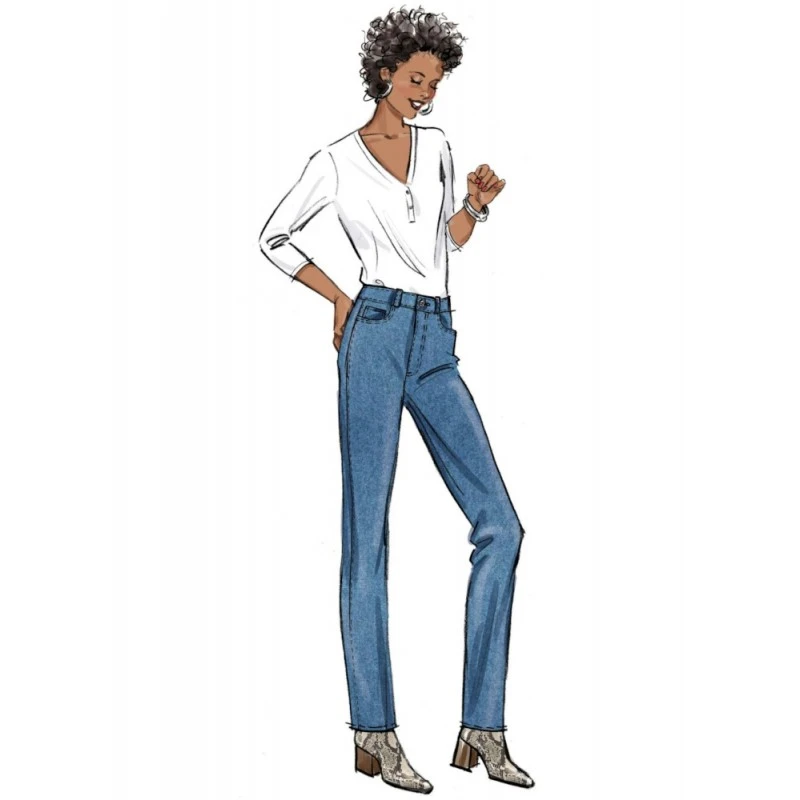 Butterick Sewing Pattern B6911 Misses’ Jeans With Side Pockets By Palmer/Pletsch 5 Butterick Sewing Pattern B6911 Misses’ Jeans With Side Pockets By Palmer/Pletsch - Image 3