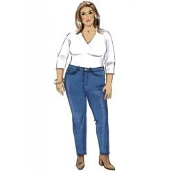 Butterick Sewing Pattern B6912 Women’s Jeans With Side Pockets By Palmer/Pletsch -OHSEWCRAFTY butterick sewing pattern b6912 womens jeans with side pockets by palmerpletsch 2