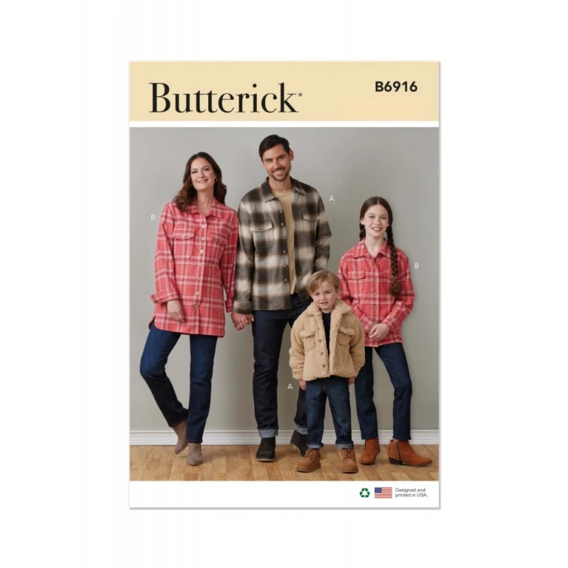 Butterick Sewing Pattern B6916 Children’s, Teens’ And Adults’ Jacket And Shacket 3 Butterick Sewing Pattern B6916 Children’s, Teens’ And Adults’ Jacket And Shacket