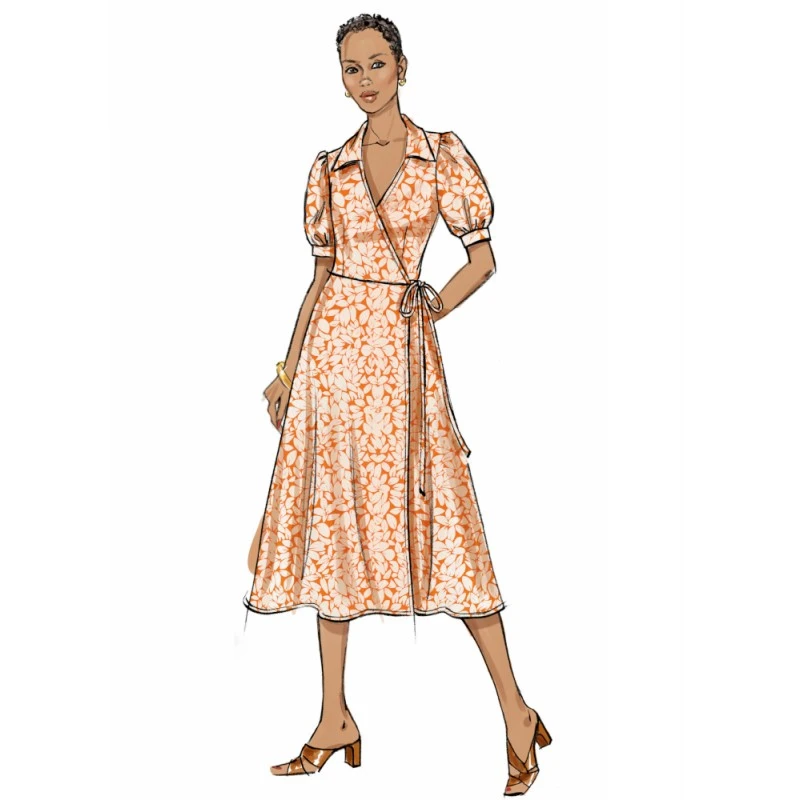 Butterick Sewing Pattern B6928 Misses' A-Line Wrap Dress In Two Lengths 4 Butterick Sewing Pattern B6928 Misses' A-Line Wrap Dress In Two Lengths - Image 2