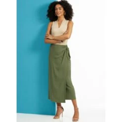 Butterick Sewing Pattern B6934 Misses' Wrap Skirt In Two Lengths Variations -OHSEWCRAFTY butterick sewing pattern b6934 misses wrap skirt in two lengths variations 1