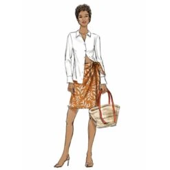 Butterick Sewing Pattern B6934 Misses' Wrap Skirt In Two Lengths Variations -OHSEWCRAFTY butterick sewing pattern b6934 misses wrap skirt in two lengths variations 2